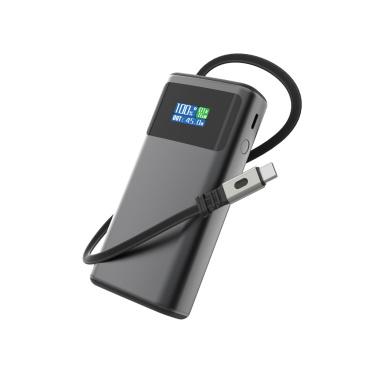 Logo trade mainoslahja ja liikelahja tuotekuva: Quantum RCS PD45W nopea 10 000 mAh -varavirtalähde näytöllä