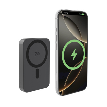 Logo trade mainostuote kuva: Quantum ultra-nopea 10 000 mAh magneettinen 25 W powerbank.