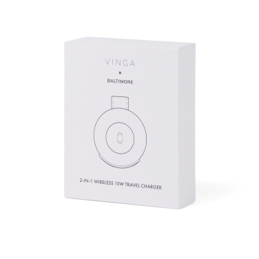 Logotrade mainostuotet kuva: VINGA Baltimore RCS 2-in-1 langaton 15W -matkalaturi