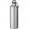 Oregono 770 ml RCS sertifikuotas perdirbto aliuminio vandens butelis su karabinu, Sidabras