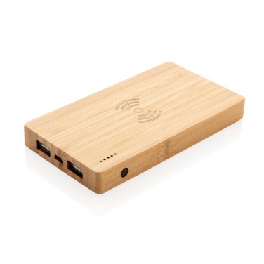 Logotrade reklaminiai produktai nuotrauka: Bambuko 4000 mAh belaidis 5W maitinimo blokas