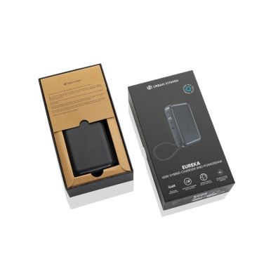Logotrade firminės dovanos nuotrauka: Urban Vitamin Eureka hibridinis GANcharger 10000mah maitinimo blokas 65W