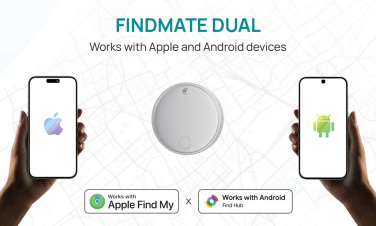 Logotrade verslo dovanos nuotrauka: „Findmate Dual RCS“ perdirbto plastiko daiktų ieškiklis IPX 5