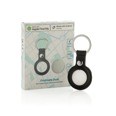 Logotrade reklaminiai produktai nuotrauka: „Findmate Dual RCS“ perdirbto plastiko daiktų ieškiklis IPX 5