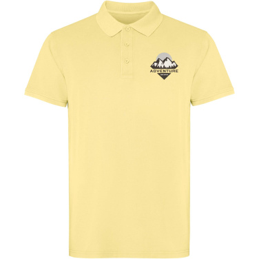 Logotrade dovana nuotrauka: Cobain trumpomis rankovėmis unisex polo marškinėliai