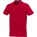 Beryl short sleeve men's organic recycled polo, Красный