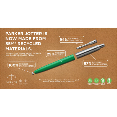 Логотрейд pекламные продукты картинка: Шариковая ручка Parker Jotter Recycled