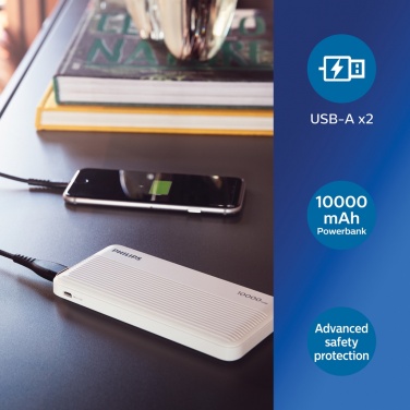 Логотрейд pекламные продукты картинка: Тонкий внешний аккумулятор Philips емкостью 10 000 мАч