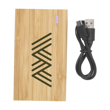 Лого трейд pекламные подарки фото: Внешнее зарядное устройство Bamboo 4000 Powerbank