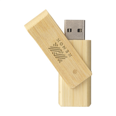 Лого трейд бизнес-подарки фото: USB-накопитель Waya Bamboo 8 ГБ