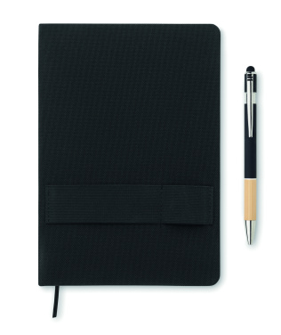 Лого трейд бизнес-подарки фото: A5 RPET notebook with pen