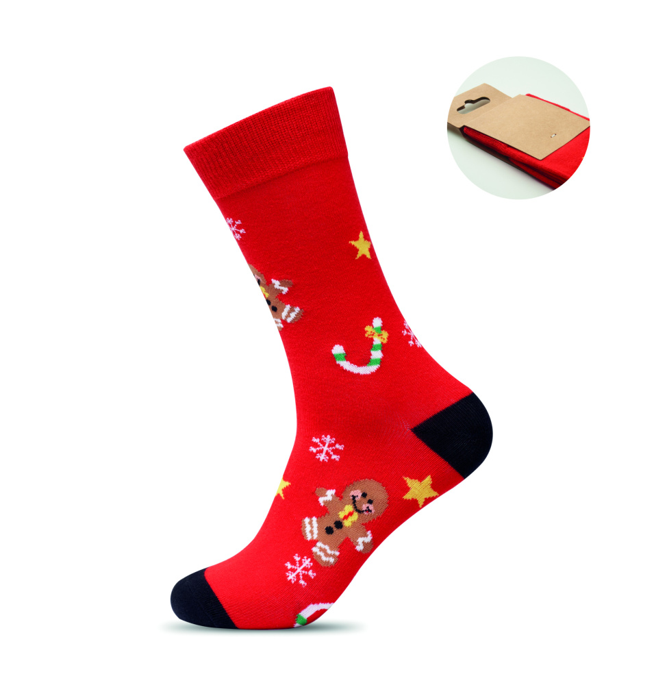 Лого трейд бизнес-подарки фото: Pair of Christmas socks M