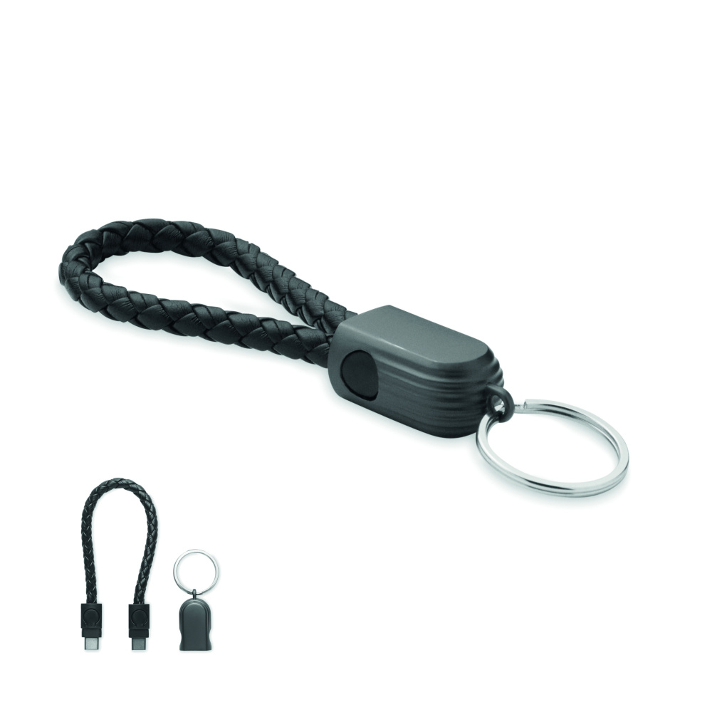 Лого трейд pекламные подарки фото: Key ring loop cable type-C