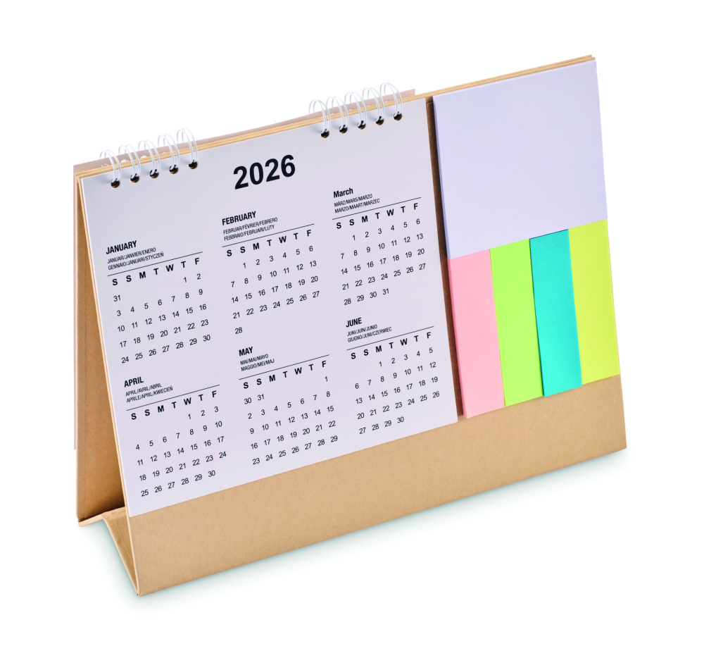 Логотрейд pекламные cувениры картинка: Desk calendar with memo pad