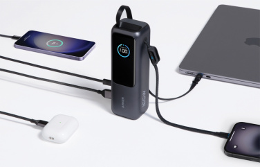 Лого трейд pекламные cувениры фото: Anker Power Bank 25.000 мАч 165 Вт, встроенный выдвижной кабель