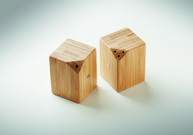 Лого трейд pекламные подарки фото: Bamboo salt & pepper set