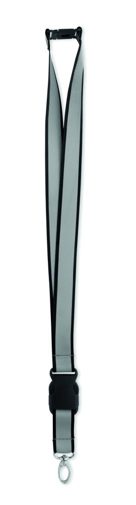 Логотрейд pекламные cувениры картинка: Reflective RPET lanyard