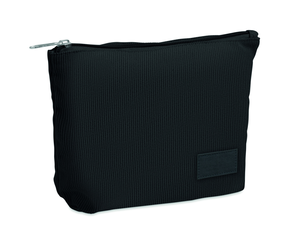 Лого трейд pекламные подарки фото: Corduroy cosmetic bag