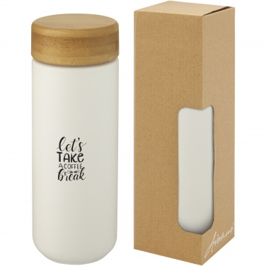Logotrade kampanjprodukter bild: Lumi 300 ml keramisk termos med lock i bambu