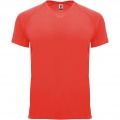 Bahrain kortärmad funktions T-shirt för barn, Fluor korall