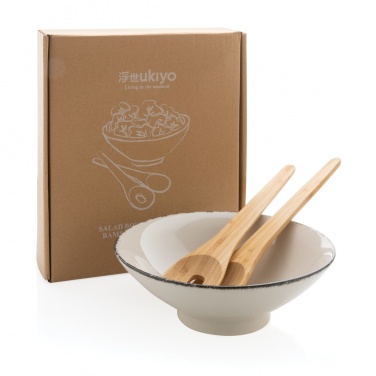 Logotrade profilprodukter bild: Ukiyo salladsskål med bestick i bambu
