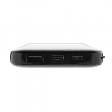 Logotrade profilreklam bild: Lockhart 10.000mAh powerbank, integrerade kablar, RCS plast