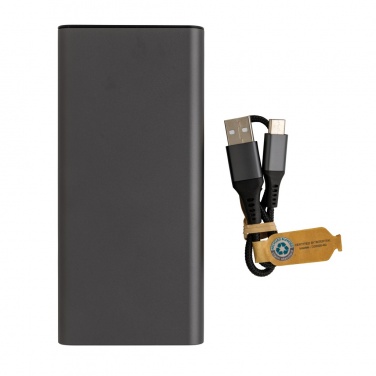 Logotrade profilprodukter bild: Terra 20W/20.000 mAh powerbank, RCS återvunna material