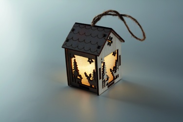Logotrade profilreklam bild: MDF hus med lampa