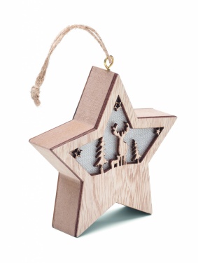 Logotrade profilreklam bild: MDF-julstjärna med ljus