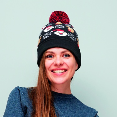 Logotrade presentreklam bild: Stickad mössa med julmotiv