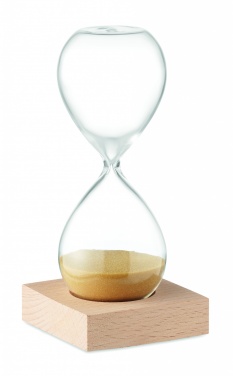 Logotrade reklamprodukter bild: 5 minuters timglas i sand