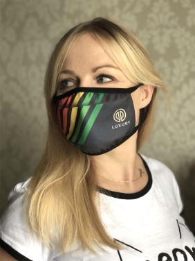 Logotrade profilprodukter bild: MARS PRO bomullsmask (storlek M) med ficka och HEPA-filter 1380165