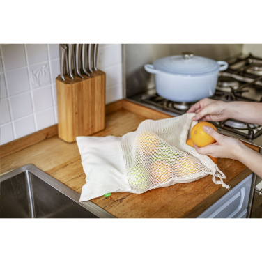Logotrade reklamprodukter bild: Natura Organic GOTS Mesh Bag (120 g/m²) fruktpåse