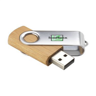 Logotrade profilprodukter bild: USB Twist Bamboo från lager 8 GB