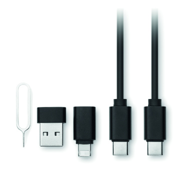 Logotrade profilprodukter bild: 4 i 1 kabelsats 15W
