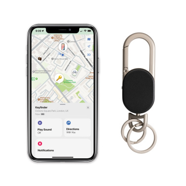 Logotrade reklamprodukter bild: Keyfinder-nyckelring , kan spåras världen runt och med USB C