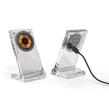 Logotrade kampanjprodukter bild: Magcharge 15W magnetiskt trådlöst laddningsstativ