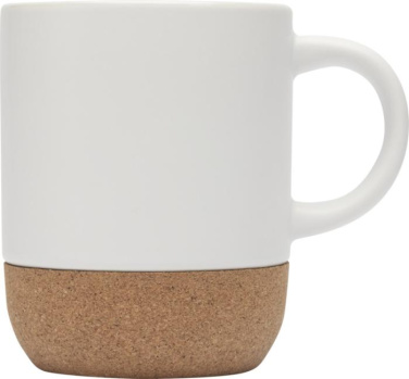 Logotrade kampanjprodukter bild: Billie 300 ml sublimeringsmugg av keramik med korkdetaljer