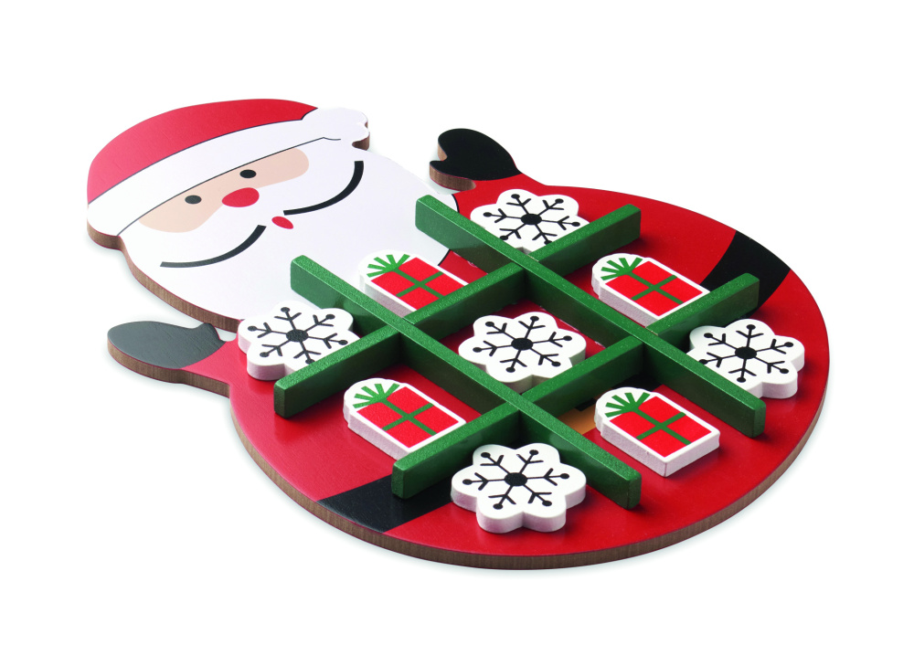 Logotrade profilreklam bild: Jul tic tac toe i trä