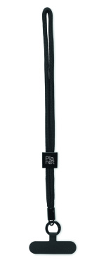 Logotrade profilreklam bild: Handledsband telefon i RPET