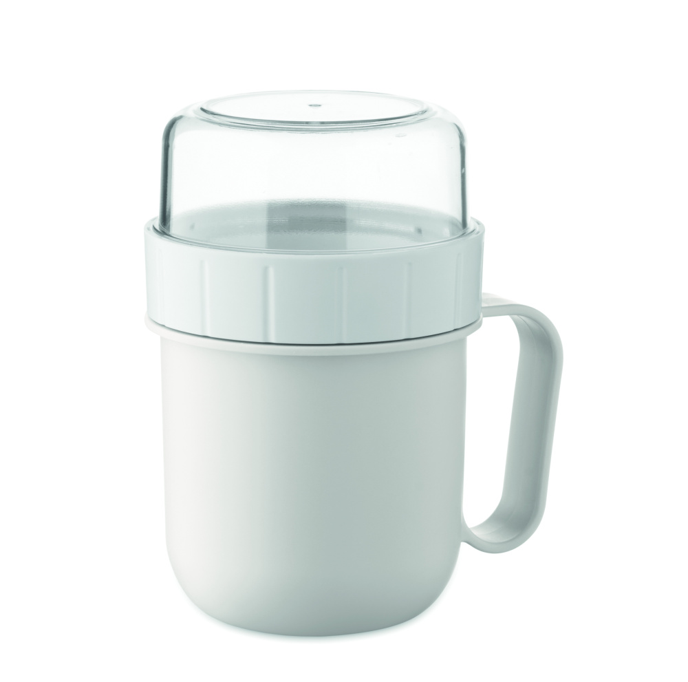 Logotrade presentreklam bild: On the go-mugg i PP 450 ml
