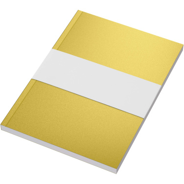 Logotrade presentreklam bild: Novella Austen A5 anteckningsbok med mjukt metallomslag – 100 ark