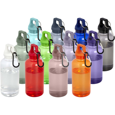 Logotrade kampanjprodukter bild: Oregon 400 ml vattenflaska av RCS-certifierad återvunnen plast med karbinhake