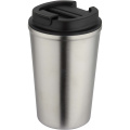 Newport 350 ml dubbelväggig vakuumisolerad resemugg i rostfritt stål, Matterat silver