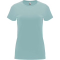 Capri kortärmad T-shirt för dam, Tvättad blå